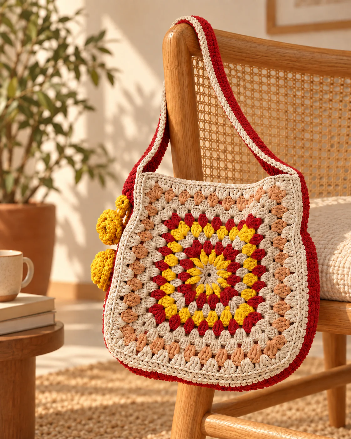 Daily granny square crochet sling